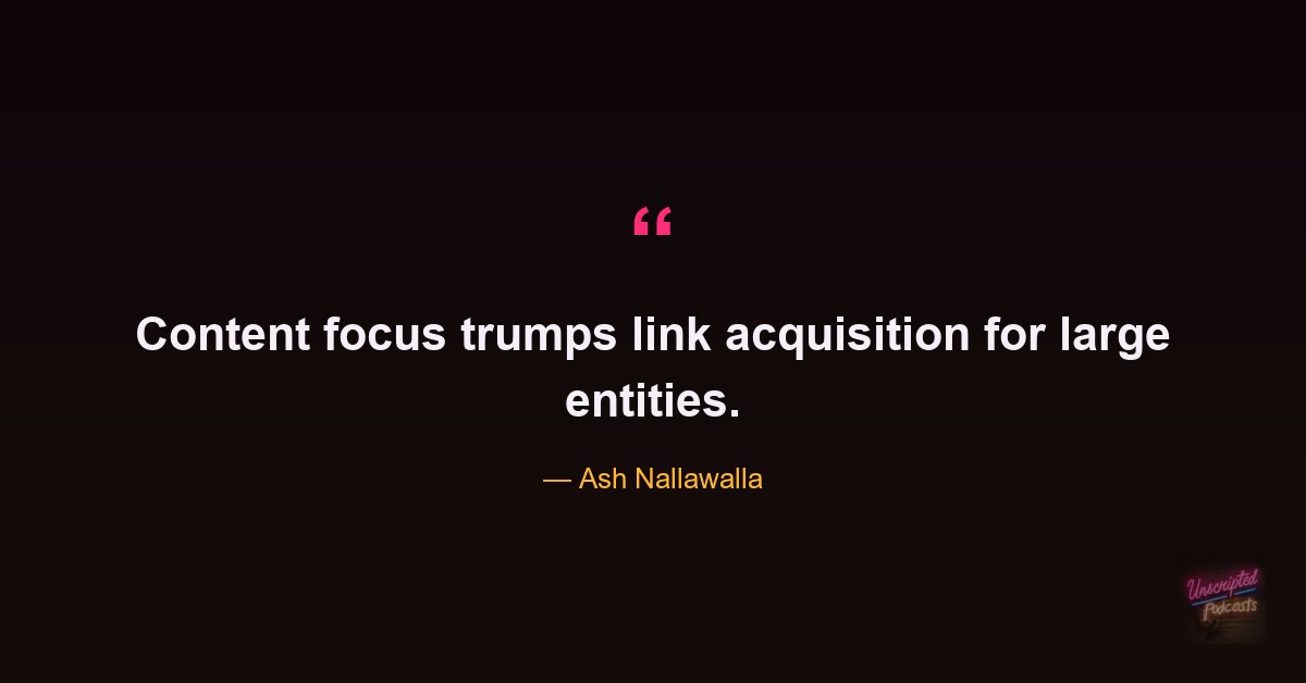 Ash Nallawalla on why content beats link building for large enterprises