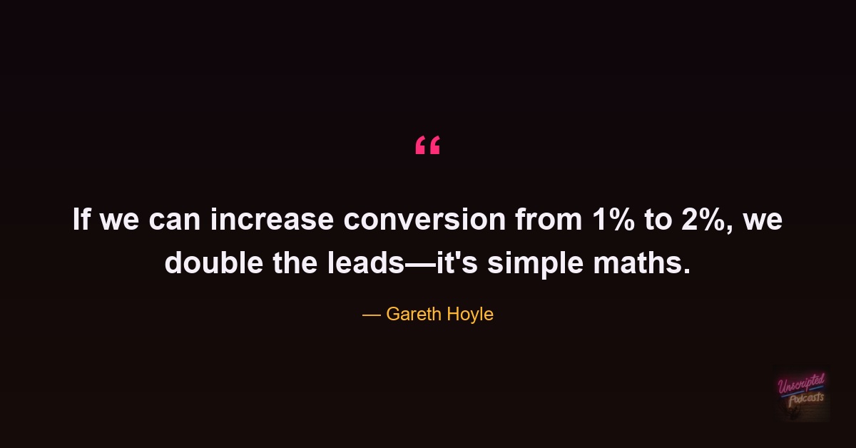 Gareth Hoyle on optimising conversion rather than chasing more traffic