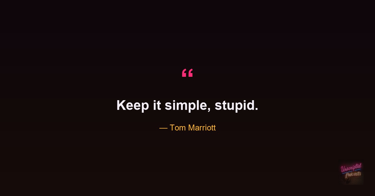 Tom Marriott quote on keeping SEO simple