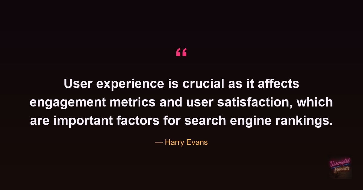 Harry Evans on user experience as a ranking factor