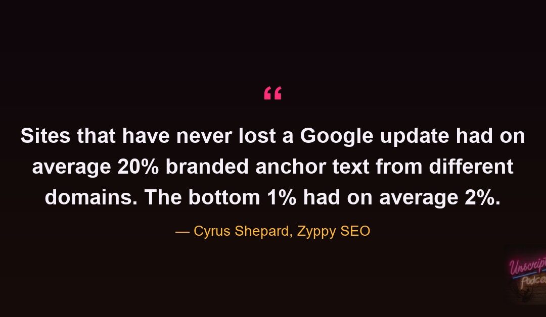 Cyrus Shepard: the disavow test that did nothing, brand signals and de-optimizing after HCU