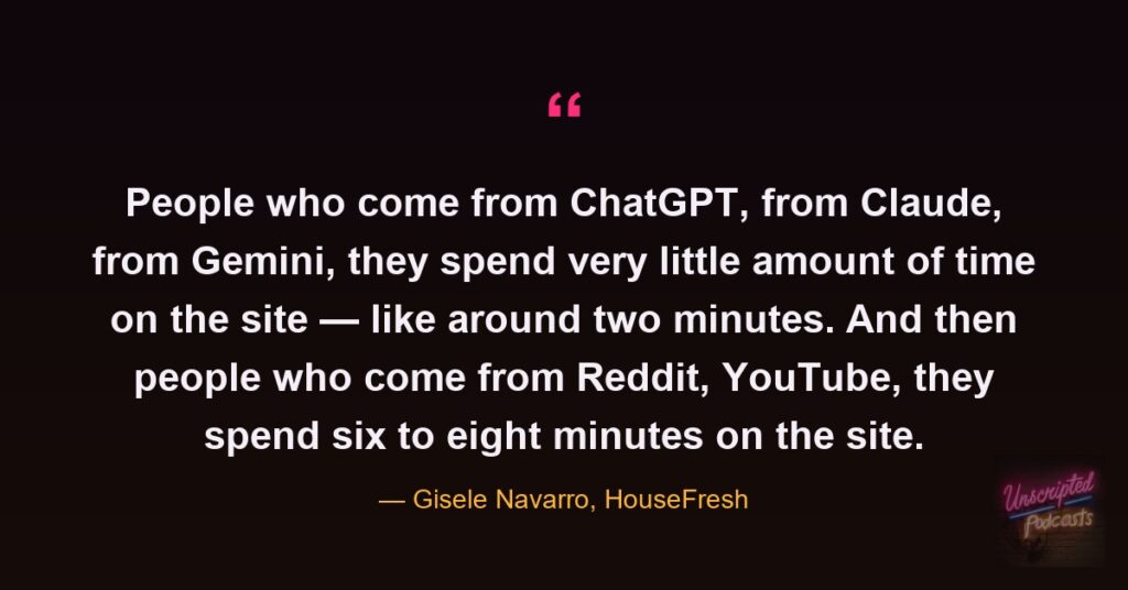 Gisele Navarro of HouseFresh on the Unscripted SEO podcast with host Jeremy Rivera