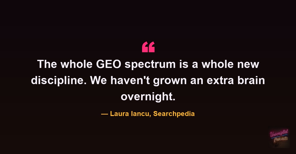 Quote card: Laura Iancu saying we haven't grown an extra brain overnight